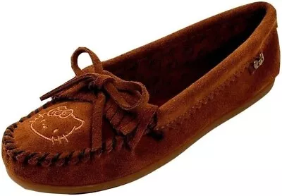 Minnetonka Shoes Womens Hello Kitty Suede Kilty Size 10 Brown • $48