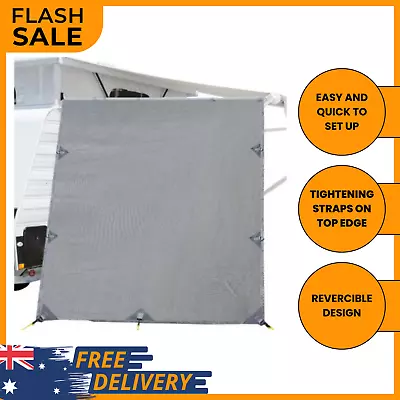 Pop Top Caravan Privacy Screen 2.1 X 1.8M Sun Shade End Wall Roll Out Awning • $44.98