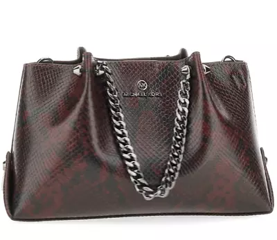 MICHAEL KORS ZENA Small Convertible Chain Vegan Material NWT Merlot • $173.95