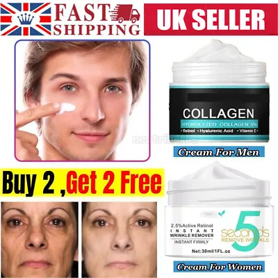 Retinol Face Cream 5 Seconds Wrinkle Remover Instant Anti-Aging Skin Tightening • £7.65