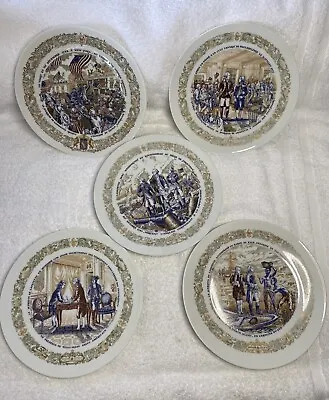 Henri D'Arceau-Limoges France Lafayette Legacy Collectors Plates LOT OF 5 • $12.99