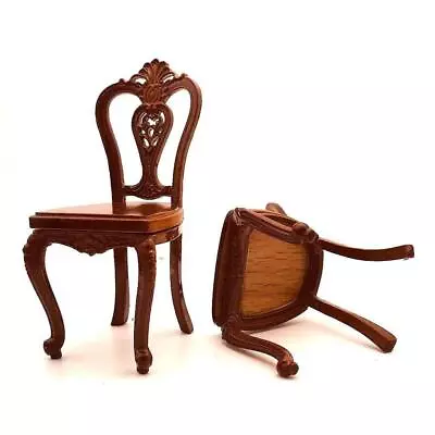 1:12 Scale Miniature Wooden Dining Chair Dollhouse Vintage Furniture Accessories • $12.99