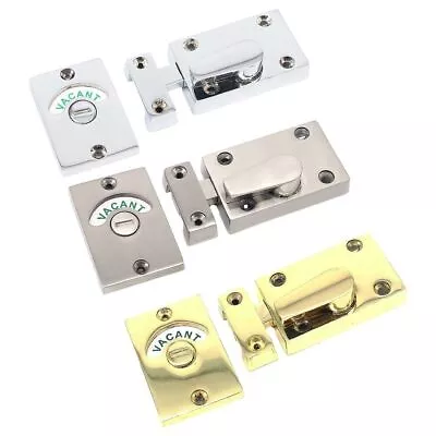 Chrome Or Brass Indicator Bolt Vacant / Engaged Bathroom WC Toilet Door Lock • $23.24