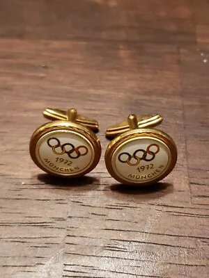 Vintgage 1972 MUNICH OLYMPICS CUFF LINKS Set • $99.98