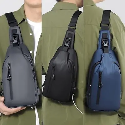 Men's Waterproof Sling Pack Chest Shoulder Crossbody Bag Backpack Biker Satchel • $13.79