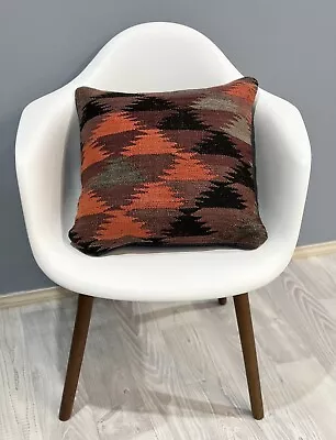 Genuine Afghan Handwoven Kilim Cushion Cover ( 45 CM X 45 CM ) AF # 09 • $49