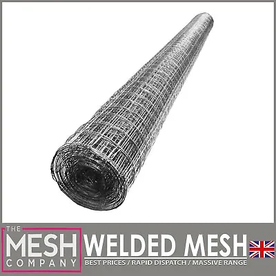 25mm Galvanised Welded Wire Chicken Rabbit Mesh 1  X 1  19G 5 Metre X 1200mm • £7.99