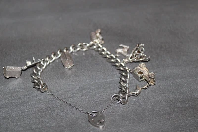 £54.99 • Buy Vintage Sterling Silver Charm Bracelet Charms