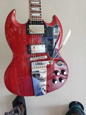 $500 • Buy Inspired By Gibson- Epiphone SG Standard '61 Maestro Vibrola - Flame Neck!