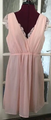 £11.99 • Buy Bnwt Eva & Lola V-neck Sleeveless Pink Dress.    Large.         #572