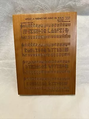 P. Graham Dunn Carved Cherry Wood Hymn What A Friend We Have In Jesus Plaque • $34.99