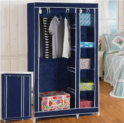 $36.50 • Buy 5 Shelves Brand New Easy To Assemble Portable Wardrobe Large Space Storage Blue