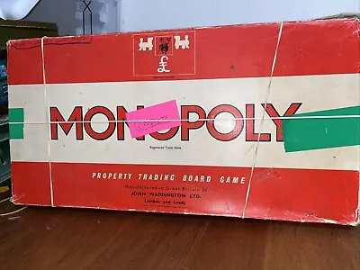 £20 • Buy Monopoly Board Game, Long Box, Waddingtons,Complete, Vintage, See Description
