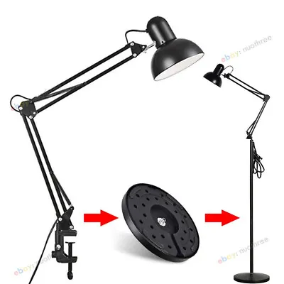 Floor Standing LED Reading Lamp Hobby Work Craft Daylight Standard Light Black • £33.99