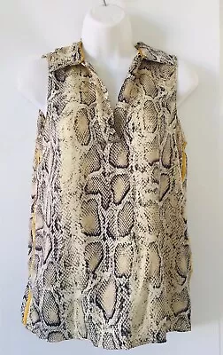 ZARA Woman Beige SNAKE SKIN PRINT TOP PULLOVER Size XS *READ NOTE* O680 • £24.09