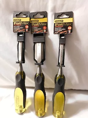 Stanley Fat Max Wood Chisels Lot Of 3 Made In England  1/2  3/8  And 1   NOS • $67.94