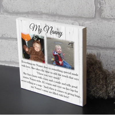 £10.99 • Buy Large Personalised Nanny And Grandad Nanna  Nan Mothers Day Gift Wooden Plaque