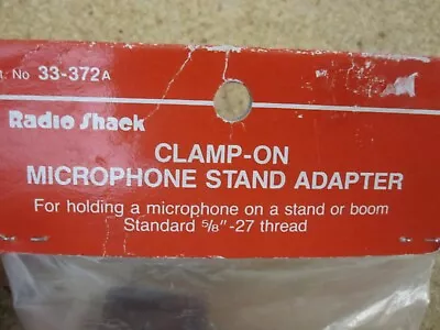 Clamp-on Microphone Stand Adapter Radio Shack 33-372A New Sealed • $10.95
