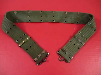 Vietnam US Army M1956 Canvas Pistol Web Belt Medium Waist To 36  1st Pat - NICE • $34.99