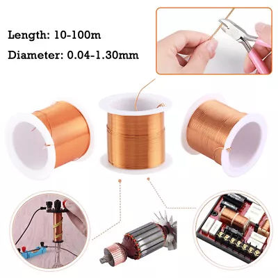 0.04mm -1.3mm Red Magnet Wire Enameled Coppers Wire Round Magnetic Coil Winding • $4.47