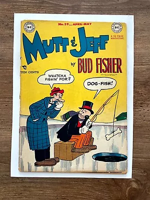 Mutt & Jeff # 39 VG DC Golden Age Comic Book Bud Fisher Dog-Fish Humor 11 J839 • $2.49