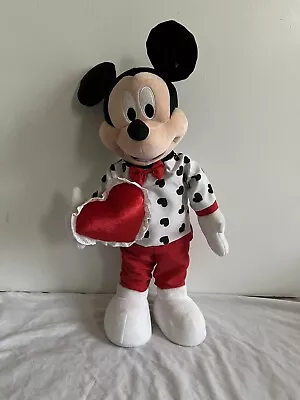 Valentine Mickey Mouse Door Porch Greeter Plush Figure Decor Hearts Red BowTie • $20