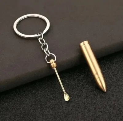 Figural Mini Tool Keychain W/ Ear Wax Tool Tiny Spoon Gold Key Ring *See Photos* • $9.99