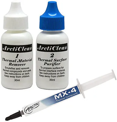 ARCTIC MX-4 20g Thermal Compound Paste 20g Tube And ArctiClean ACN-60ML Cleaner • £22.97