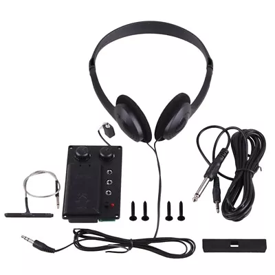 5X(Electric  Silent Eq Pickup Piezo With Headphone And Plug Hole Cable Set J3A7) • $65.41