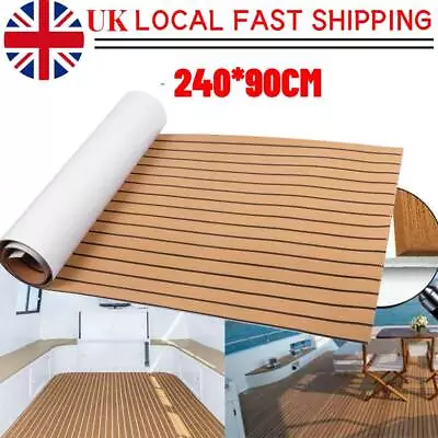 EVA Foam Teak Marine Boat Sheet Flooring Mat Yacht Carpet Decking 240x90cm UK • £41.89