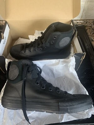 £38.99 • Buy Converse Berkshire Boot Black Leather Hi Top Trainer Size UK 5.5 New