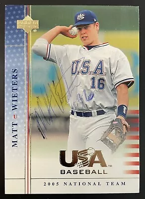 2005 Upper Deck Signed #63 Matt Wieters USA National Team Autographed Card • $1.35