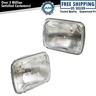 Sealed Beam Rectangle Headlight Headlamp Pair For Chevy GMC Ford Toyota • $44.41