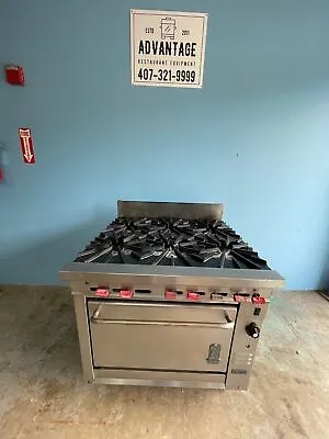 $2700 • Buy Montague V136-5 6 Burner Gas Range With Convection Oven - Preowned -