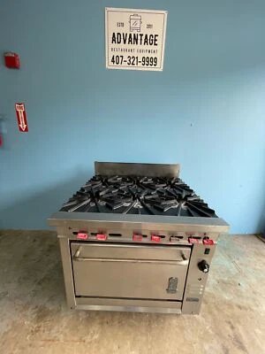 $2700 • Buy Montague V136-5 6 Burner Gas Range With Convection Oven - Preowned -