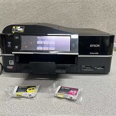 Epson Artisan 835 Black Wireless All In One Printer Scanner Copier  Fax TESTED • $109.65