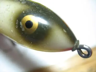 Heddon Zara Spook Old Fishing Lure Gold Eye NOSE LINE TIE • $29