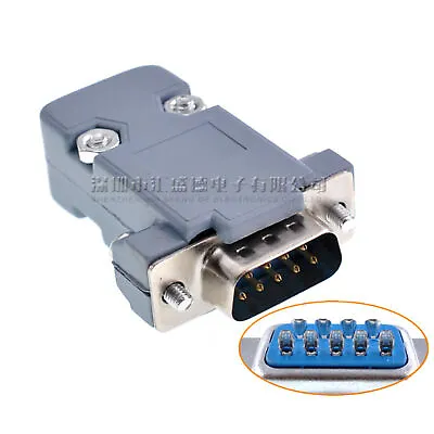 3x 9 Pin Male D-sub Socket Solder Connector Rs232 Serial Db9 And Grey Hood • $9.35