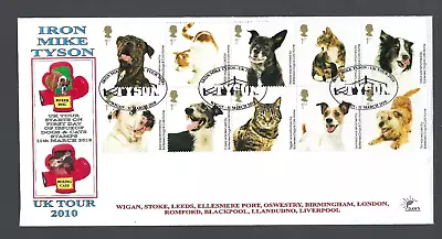 Super Rare Dawn Covers - Mike Tyson Uk Tour 2010 Fdc- Cats & Dogs Stamps 1/1 • £1.20