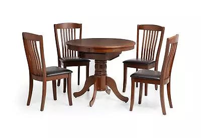 Canterbury Round To Oval Extending Dining Table Kitchen Dining Room Mahogany • £312.99