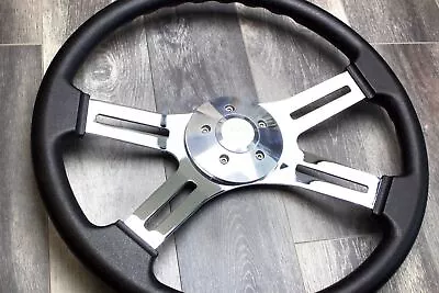 4 Spoke Steering Wheel 18  Black (Freightliner Kenworth Peterbilt Volvo) • $123.90