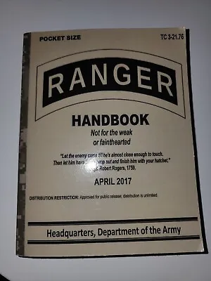 Ranger Handbook April 2017 Department Of The U.S. Army • $7.99