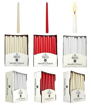 Price's Candles Tapered Dinner Candle 50 Pack- Choice Of Colours • £22.45