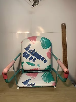 Vintage Turquoise Graco Tot Loc Table Top High Chair Booster Seat Safari • $59.95