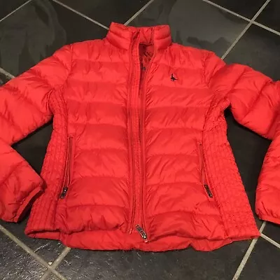 Jack Wills Red Puffs Coat Size UK 10 USED • £4.99