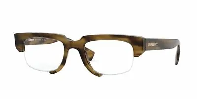 BURBERRY BE2314 3837 Striped Brown Rectangle Men's 49 Mm Eyeglasses • $88.29