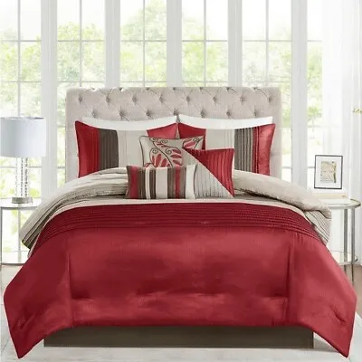 Madison Park - Amherst 7-Pc. Comforter Set King - Red • $199.99