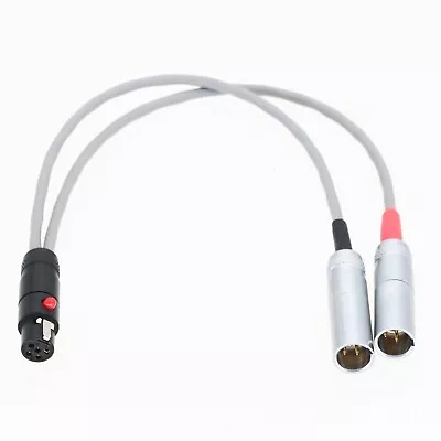 Mini-XLR 5-pin TA5F To Dual Small-XLR TA3M 3-pin 6” L2B2AT Insert/Splitter Cable • $18