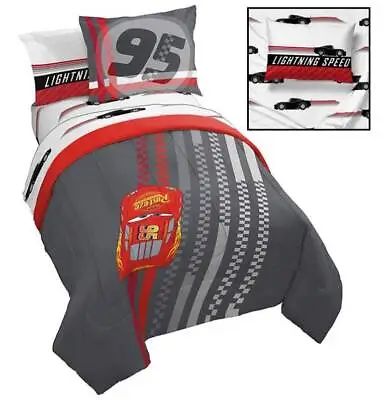 Disney Cars  Race Ready  Kids Bed Set: Comforter Sham & Sheets - AB08VR8NS3R4 • $109.95
