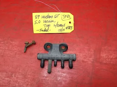 $15 • Buy 86-93 Mustang 5.0 Lx Gt Intake Firewall Vacuum Splitter Tree Oem E6dc-9c491-aa